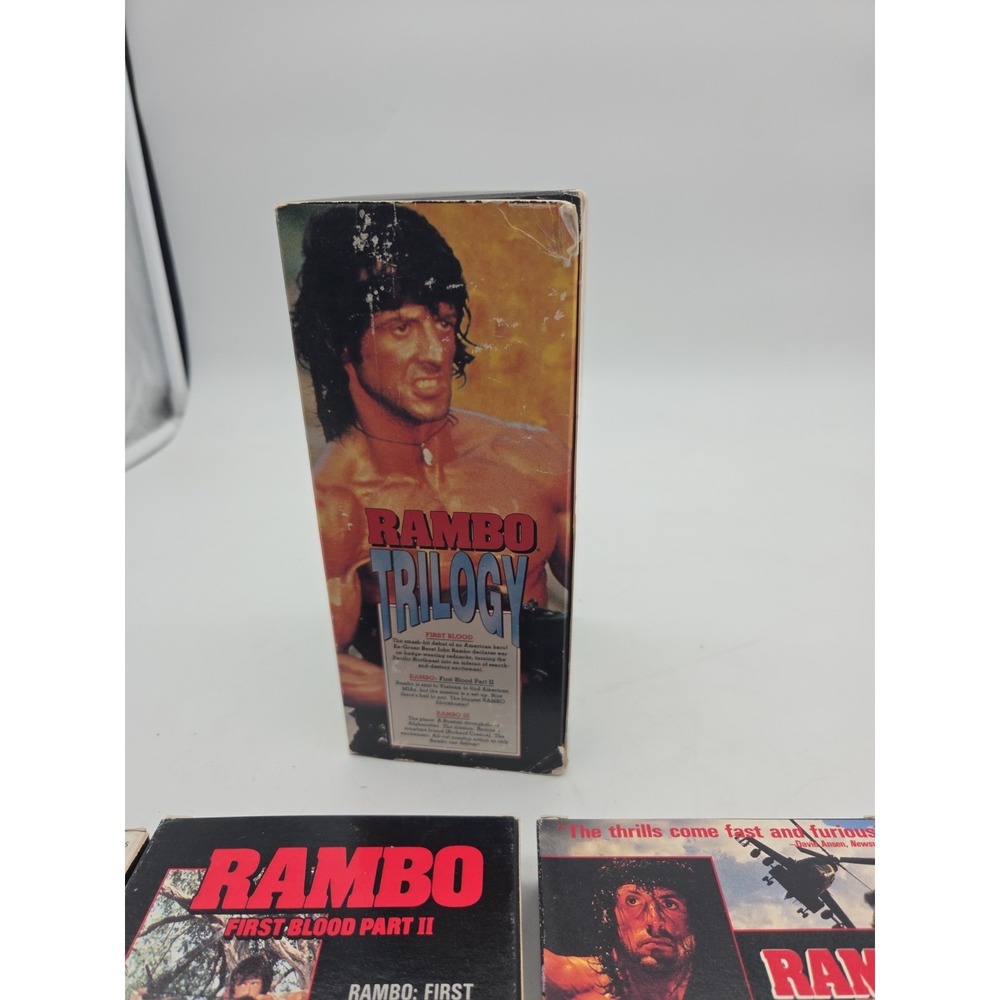 Rambo Trilogy VHS Parts 1 2 3 First Blood, First Blood Part II, Rambo III Tested - Picture 6 of 8